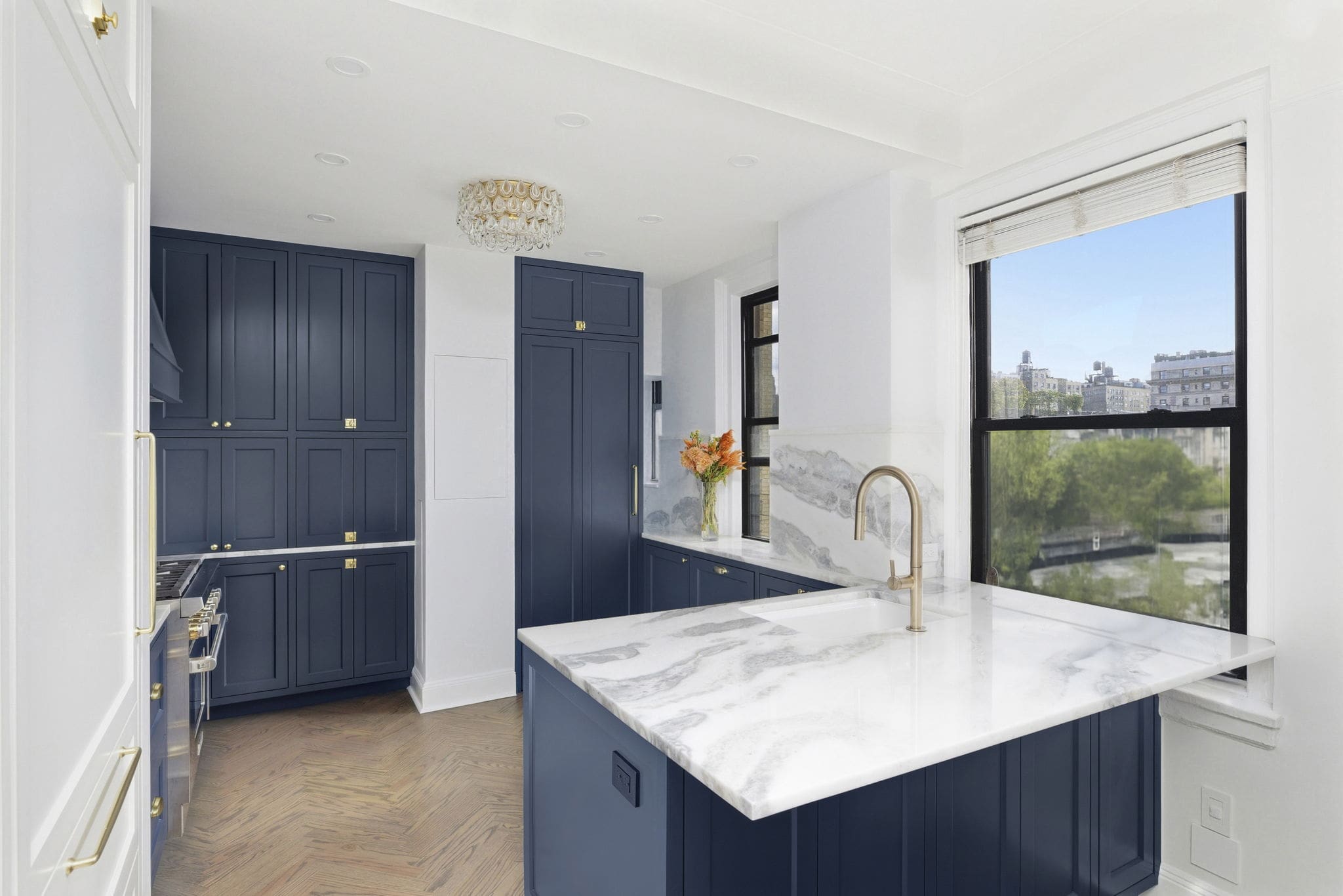 Renovated interior of a post-war condo at 151 West 74th Street on the Upper West Side, Manhattan, by Gallery KBNY (view 6)