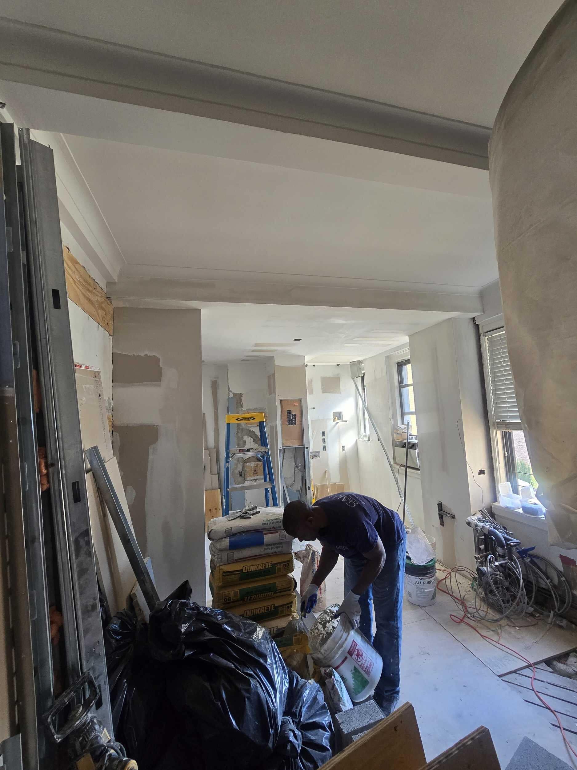 Pre-renovation or in-progress view of a post-war condo renovation at 151 West 74th Street on the Upper West Side, Manhattan, by Gallery KBNY (view 4)