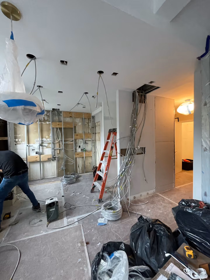 Construction in progress during a pre-war condo renovation at 59 West 71st Street on the Upper West Side, Manhattan, by Gallery KBNY (view 6)