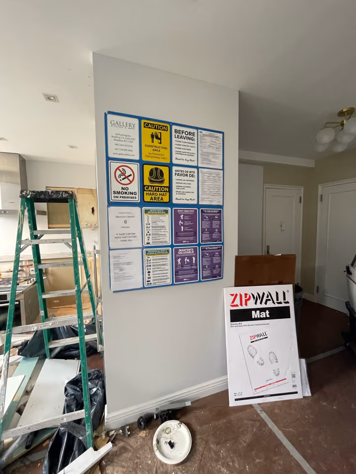 Construction in progress during a pre-war condo renovation at 59 West 71st Street on the Upper West Side, Manhattan, by Gallery KBNY (view 3)