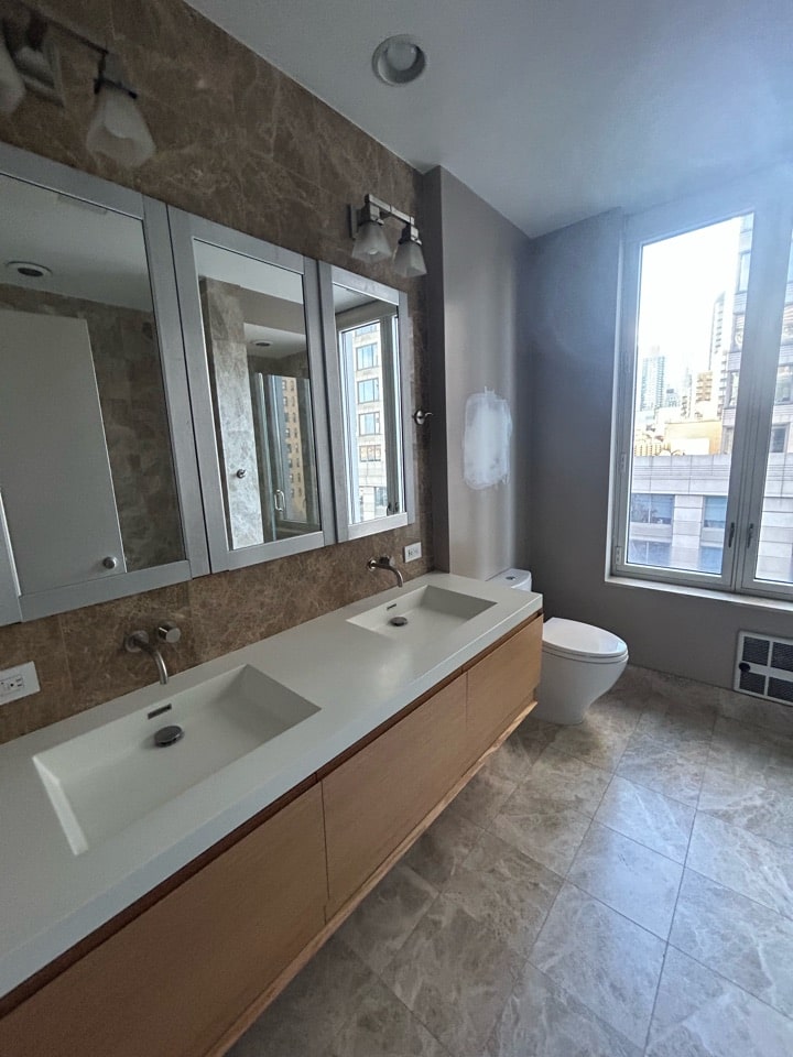 Pre-renovation or in-progress view of a luxury condo renovation at 220 Riverside Boulevard on the Upper West Side, Manhattan, by Gallery KBNY (view 5)