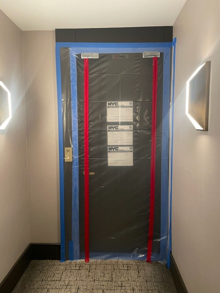 Construction in progress during a luxury condo renovation at 220 Riverside Boulevard on the Upper West Side, Manhattan, by Gallery KBNY (view 3)