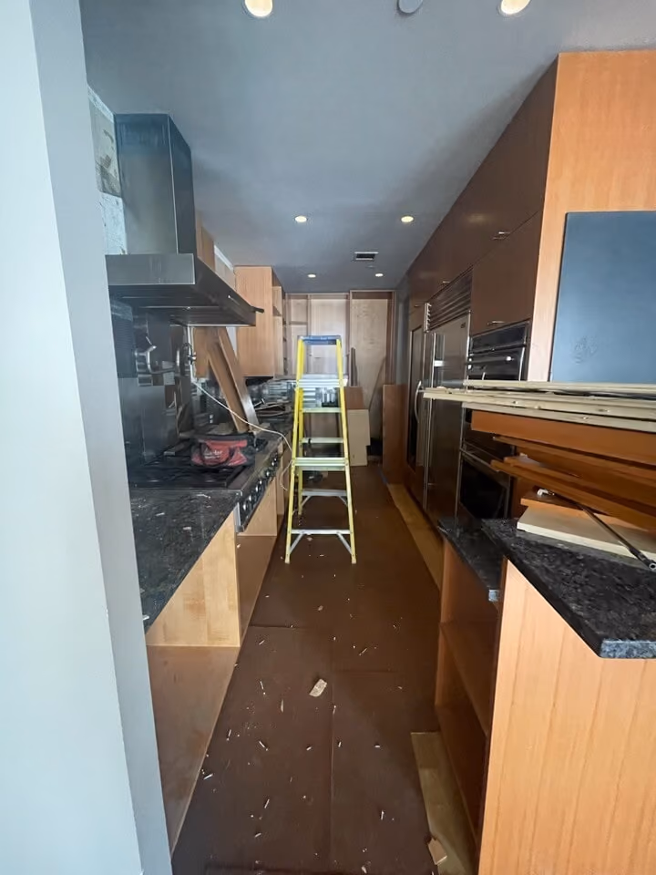 Construction in progress during a luxury condo renovation at 220 Riverside Boulevard on the Upper West Side, Manhattan, by Gallery KBNY (view 8)