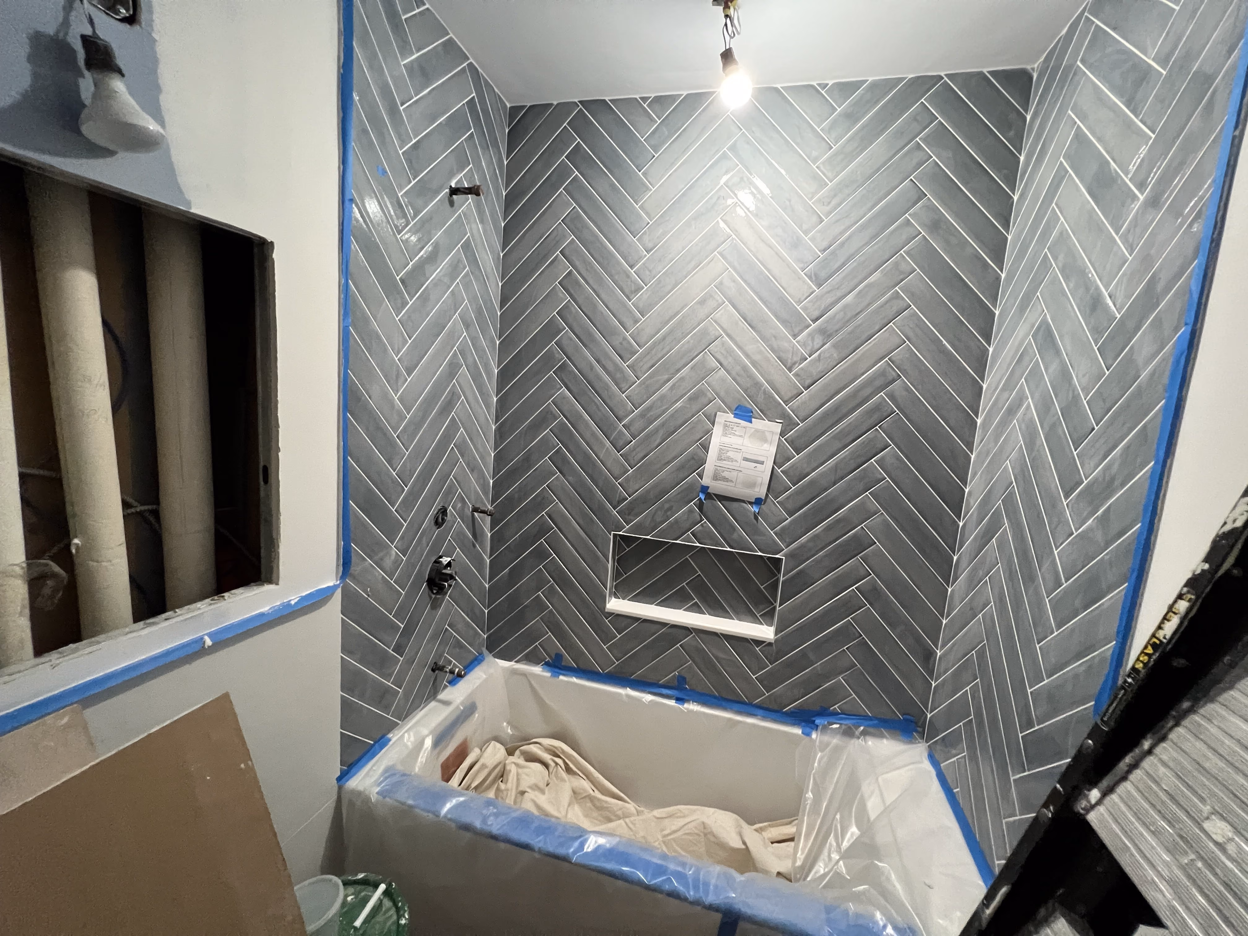 Construction in progress during a luxury condo renovation at 220 Riverside Boulevard on the Upper West Side, Manhattan, by Gallery KBNY (view 9)