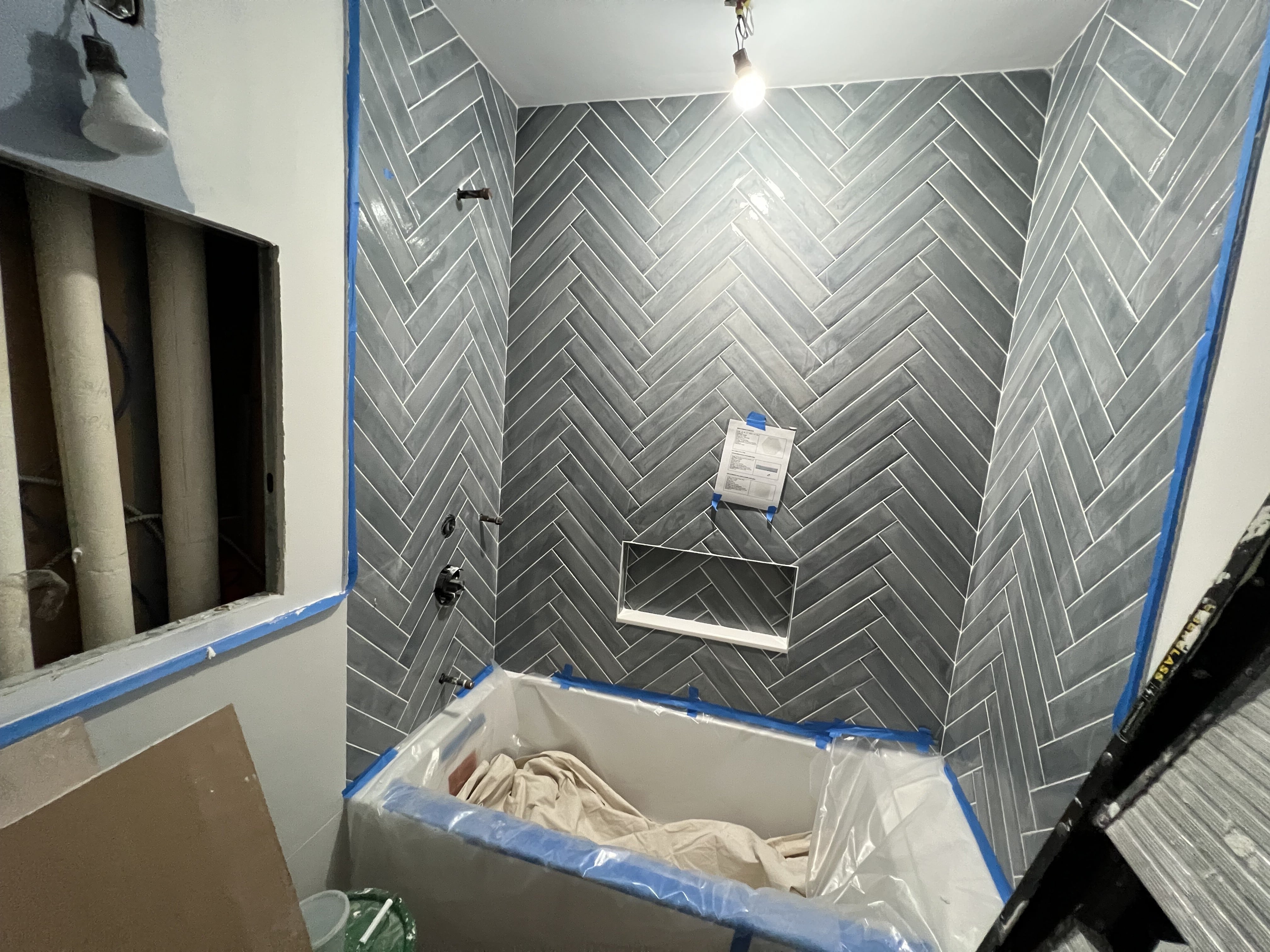 Construction in progress during a luxury condo renovation at 220 Riverside Boulevard on the Upper West Side, Manhattan, by Gallery KBNY (view 9)