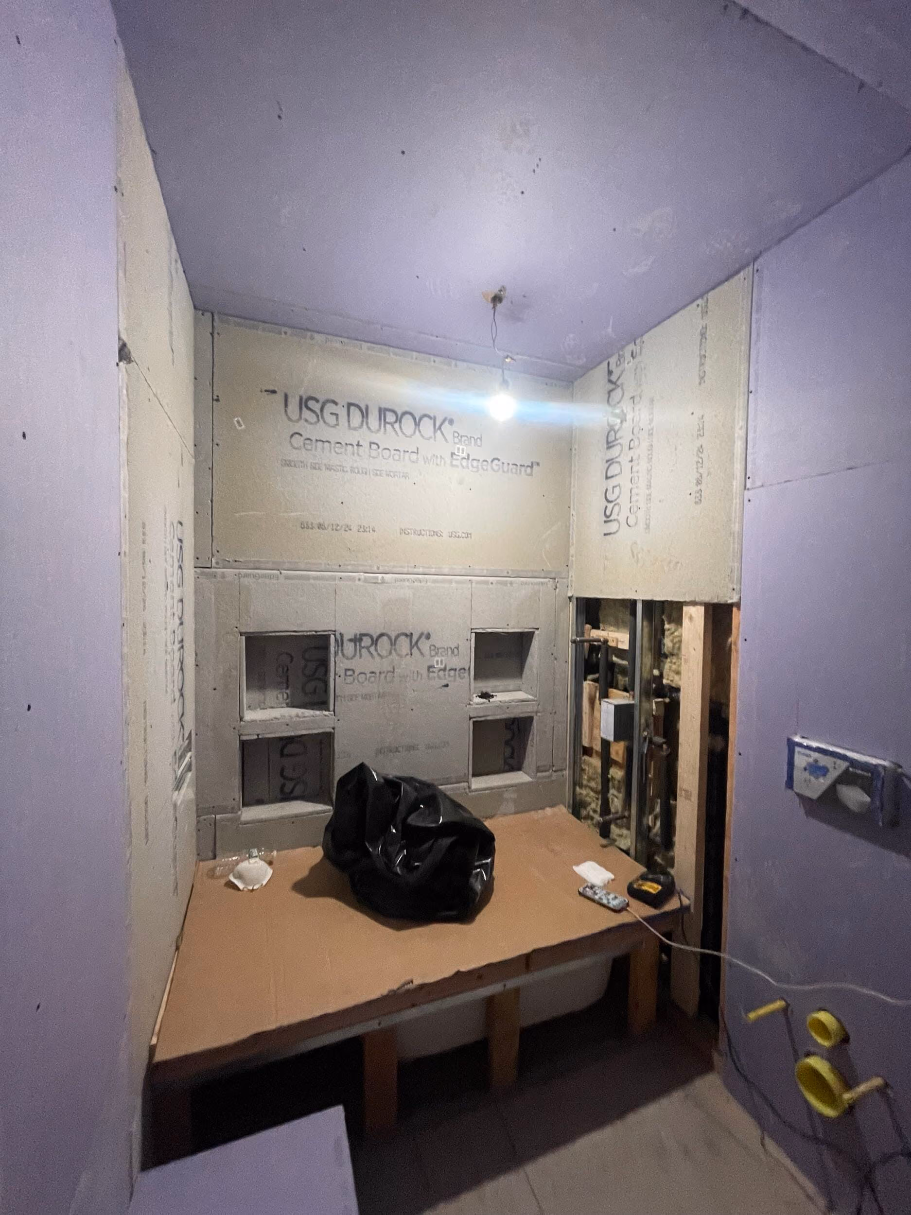 Pre-renovation or in-progress view of a pre-war condo renovation at 17 Cornelia Street in the West Village, Manhattan, by Gallery KBNY (view 18)