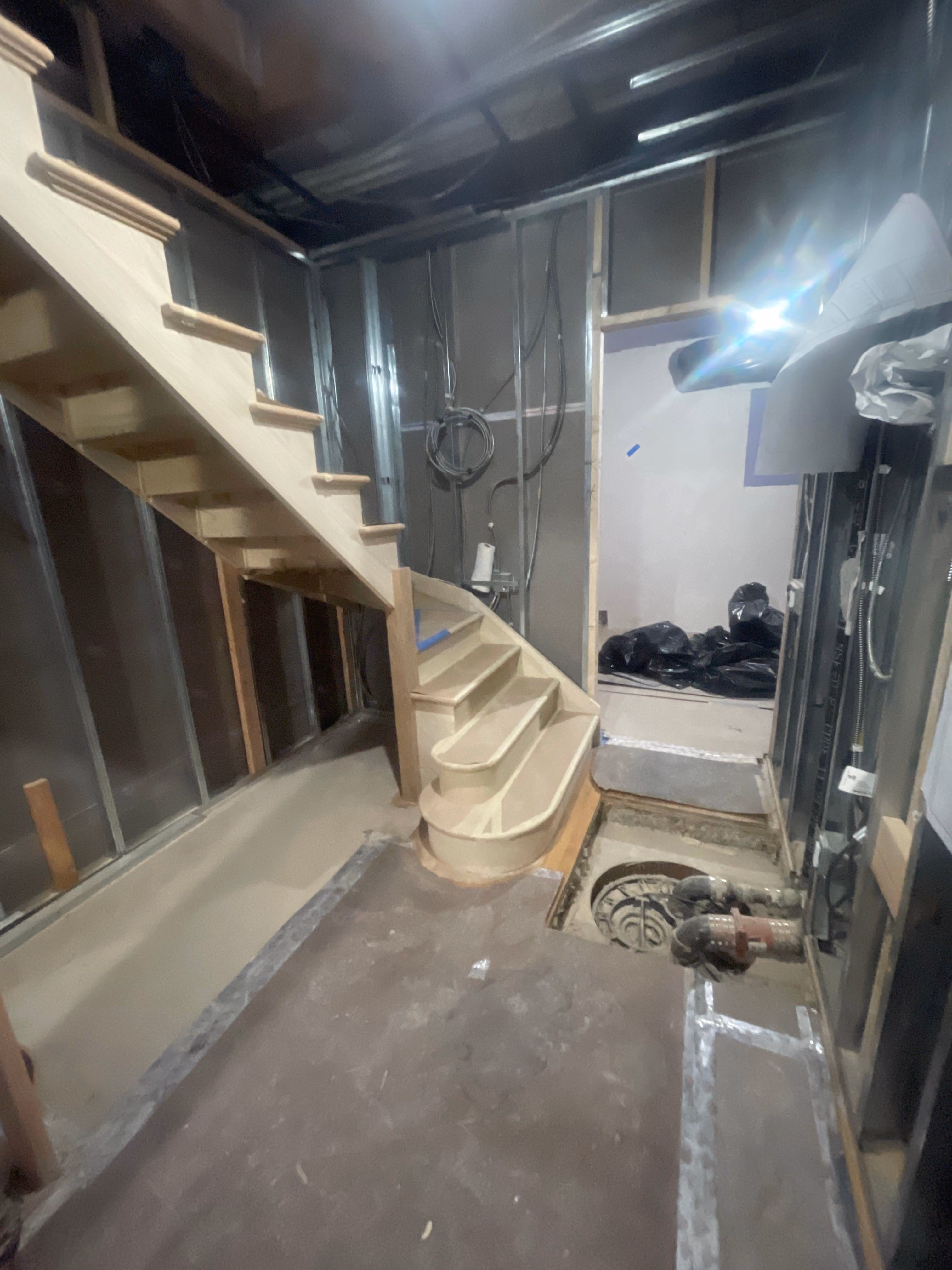 Pre-renovation or in-progress view of a pre-war condo renovation at 17 Cornelia Street in the West Village, Manhattan, by Gallery KBNY (view 11)