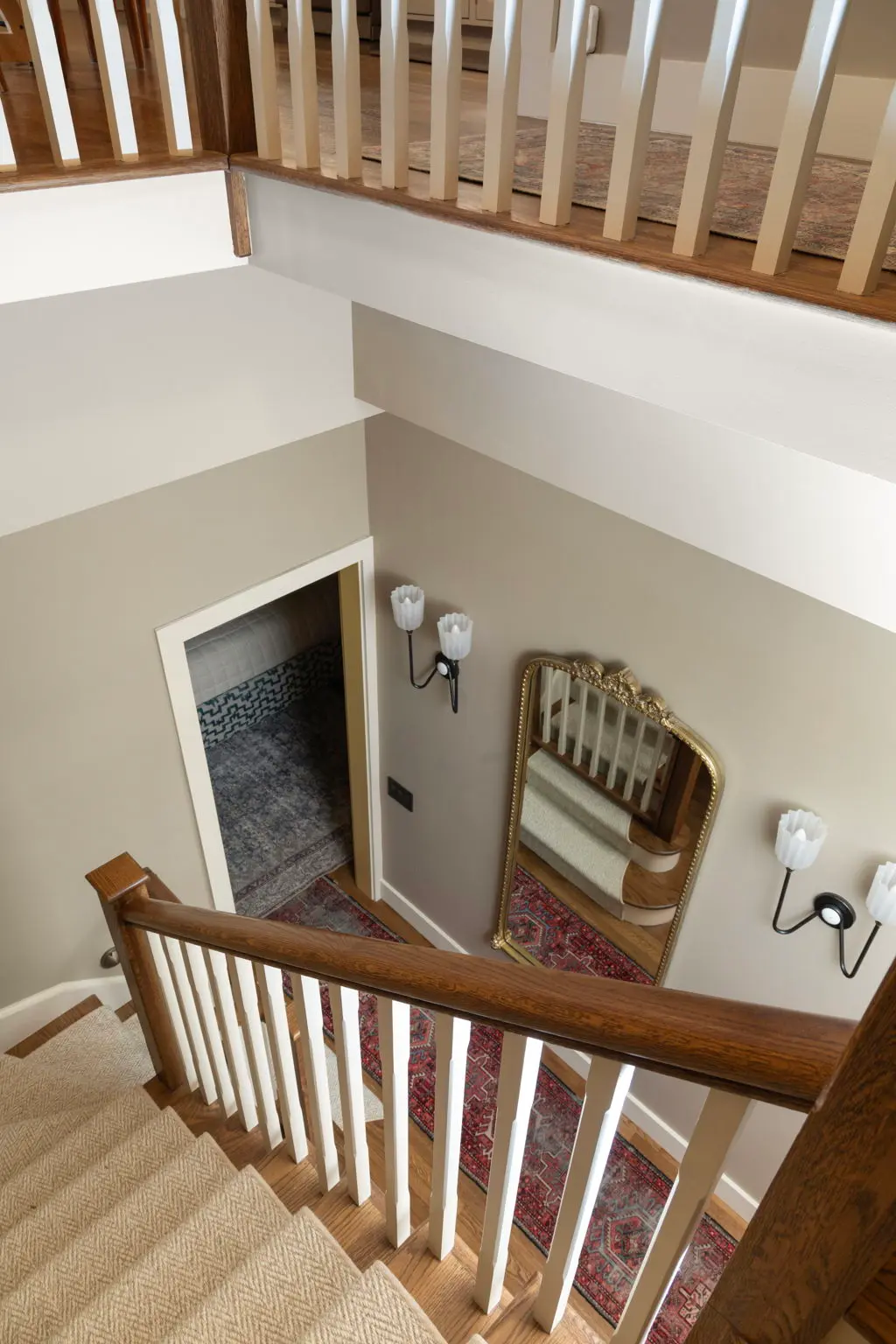 Stairwell from a West Village condo gut renovation at 17 Cornelia St by Gallery KBNY