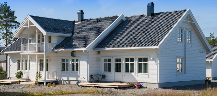 Hus med uthyrningsdel