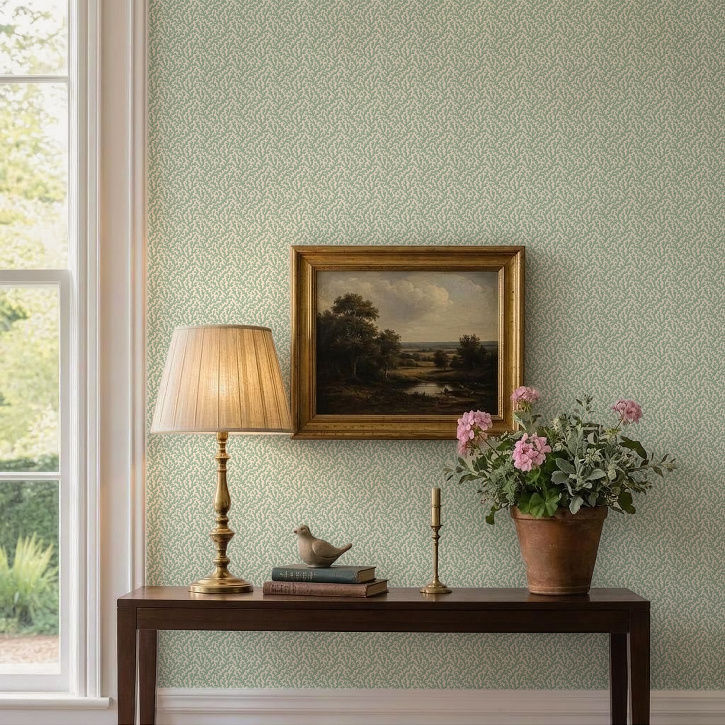 Printed & Grasscloth Wallpaper Design - Teyssier