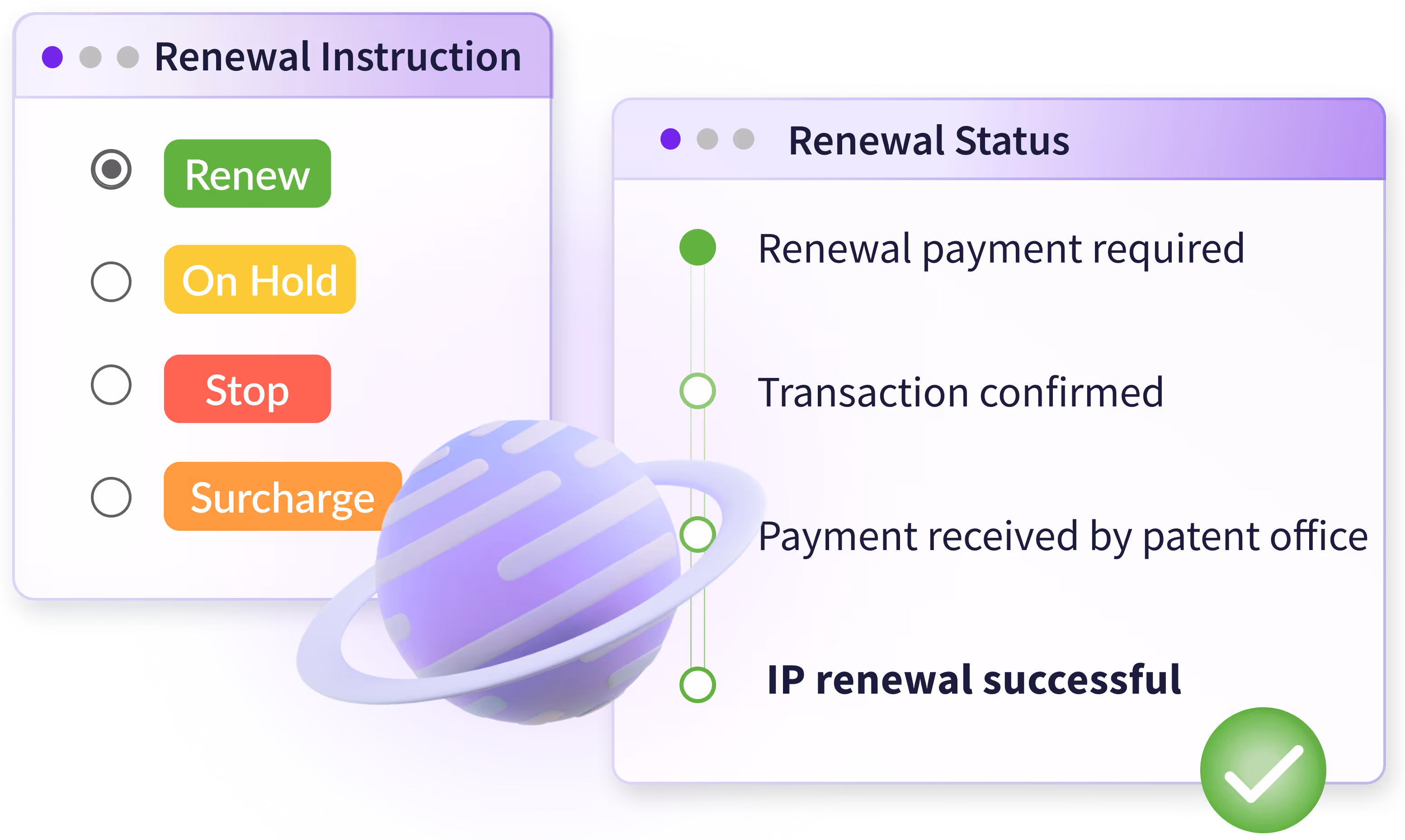 Renewal Status and Renewal Instructions illustration