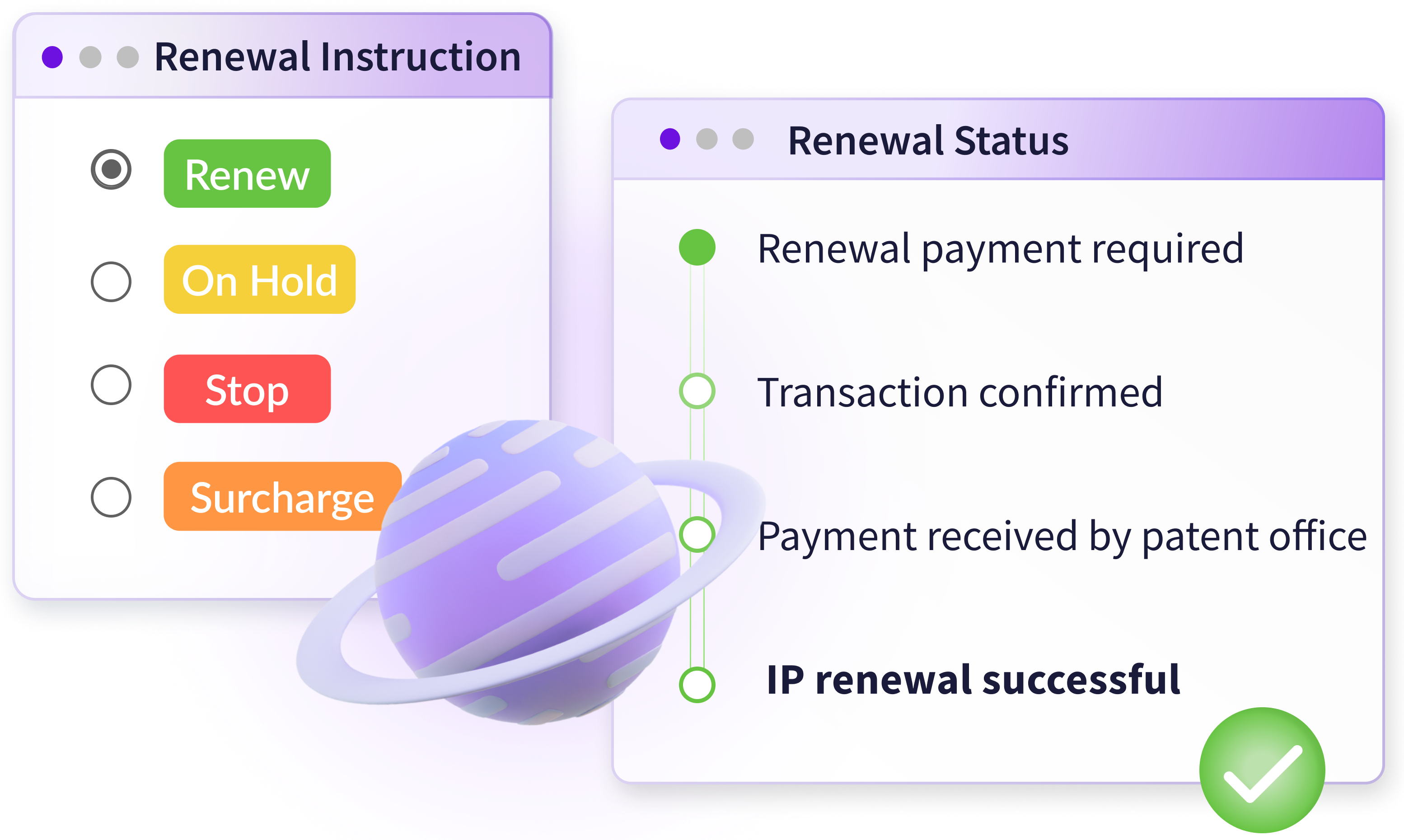 Renewal Status and Renewal Instructions illustration