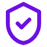 Shield with check mark icon for network protection