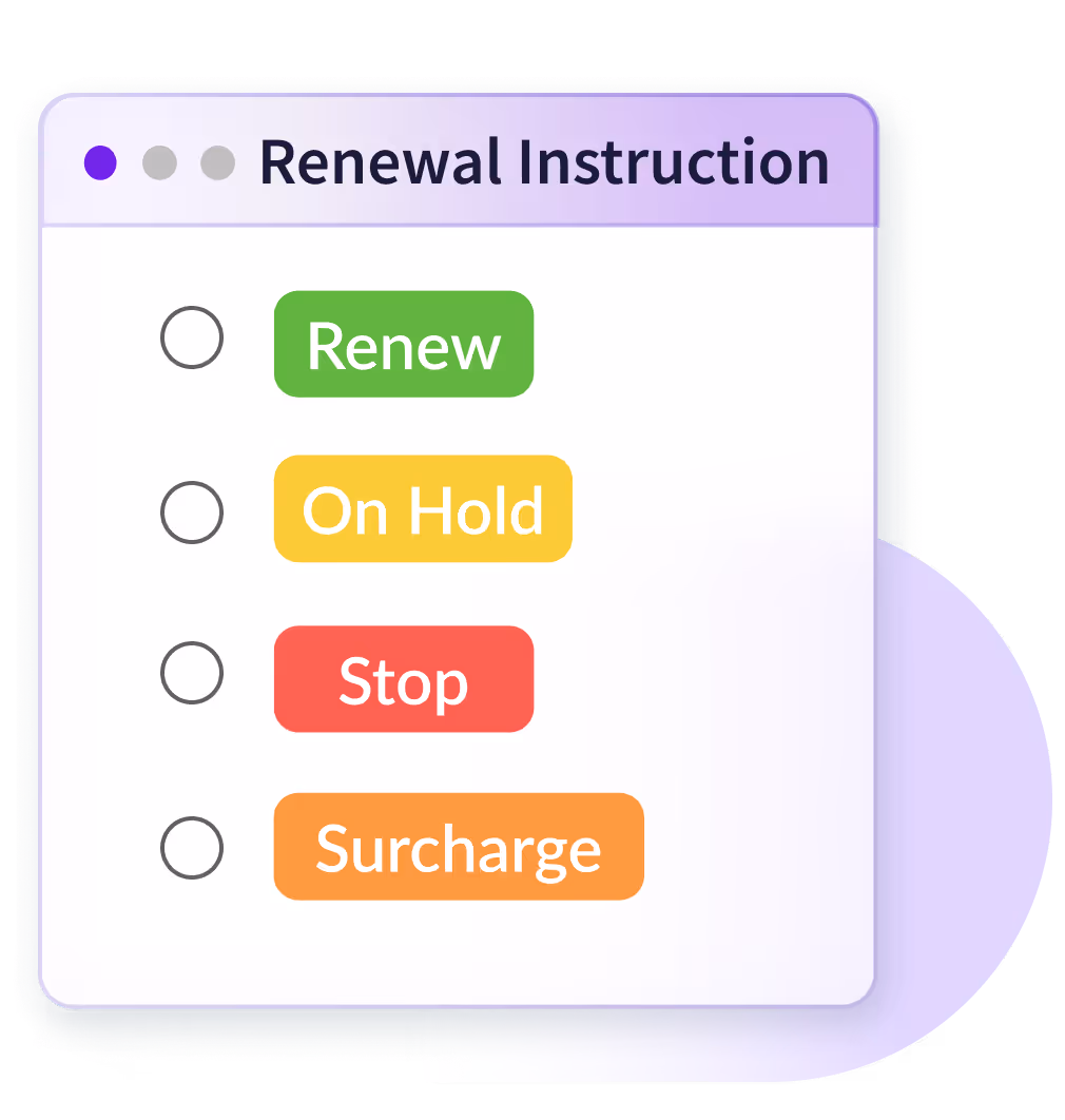 Patent Renewal instruction