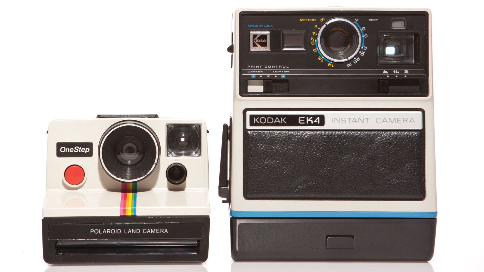 Polaroid and Kodak cameras