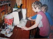 Me and my brother, mesmerized.