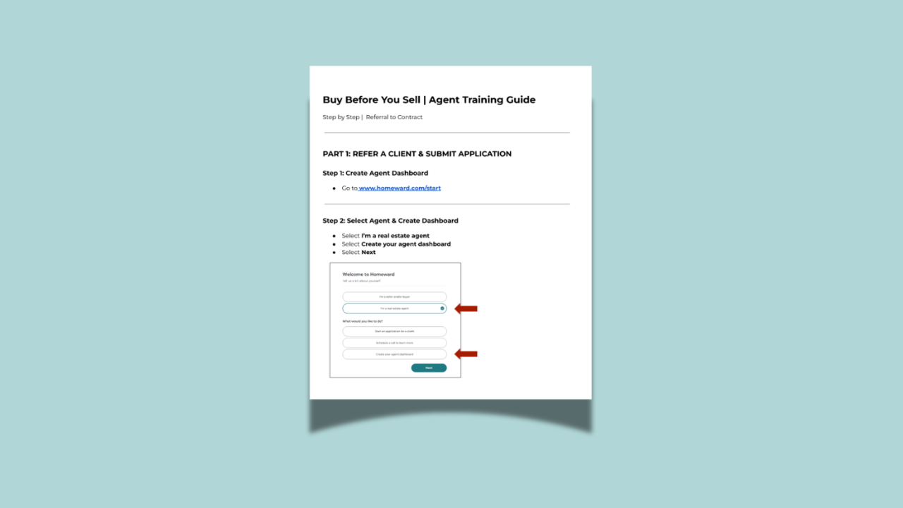 Buy Before You Sell Agent Training Guide
