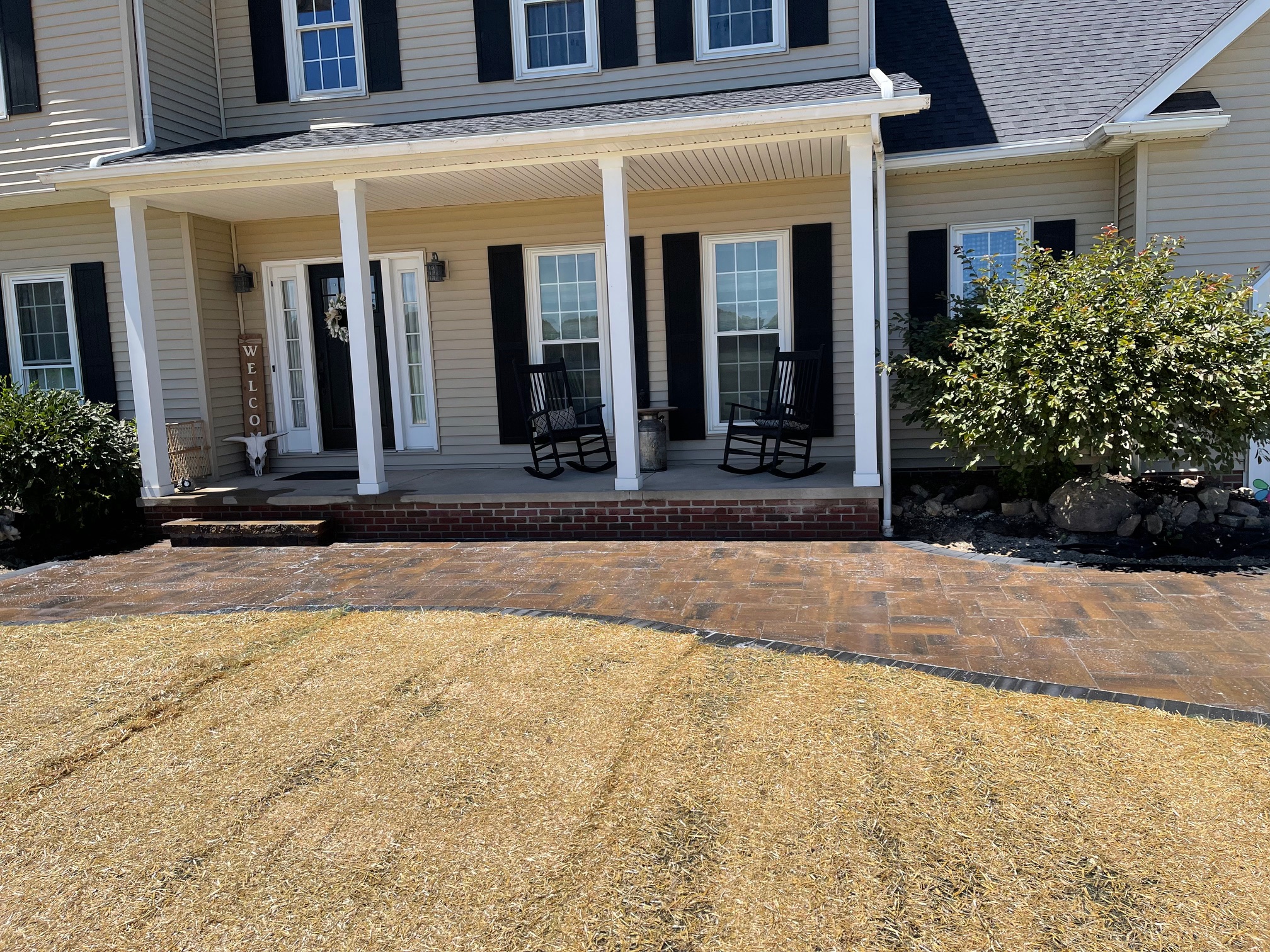 Lawn aeration service promoting healthy root development and strong grass growth.