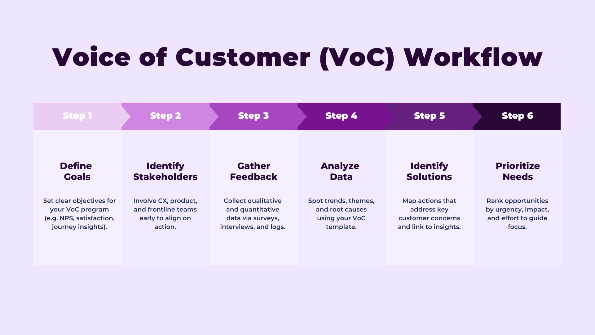 Voice of the customer template workflow