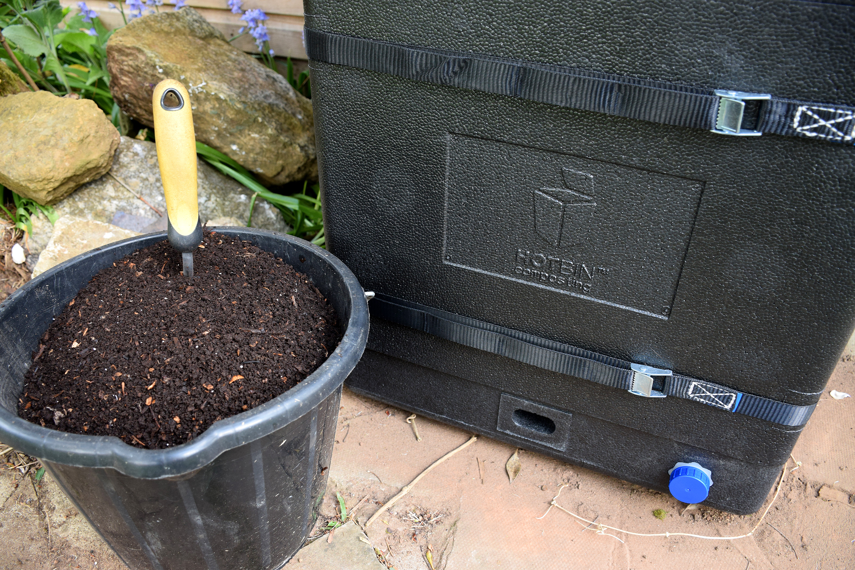 Finished compost harvested from a HOTBIN