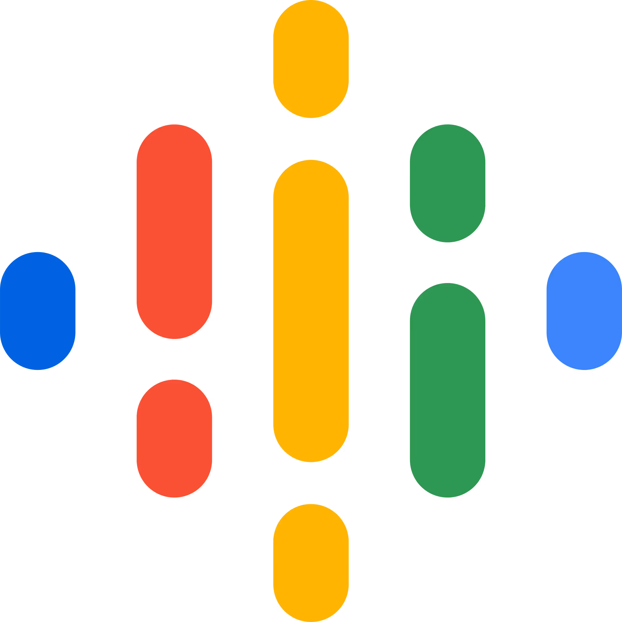 Google Podcasts logo with vertical bars in blue, red, yellow, and green.