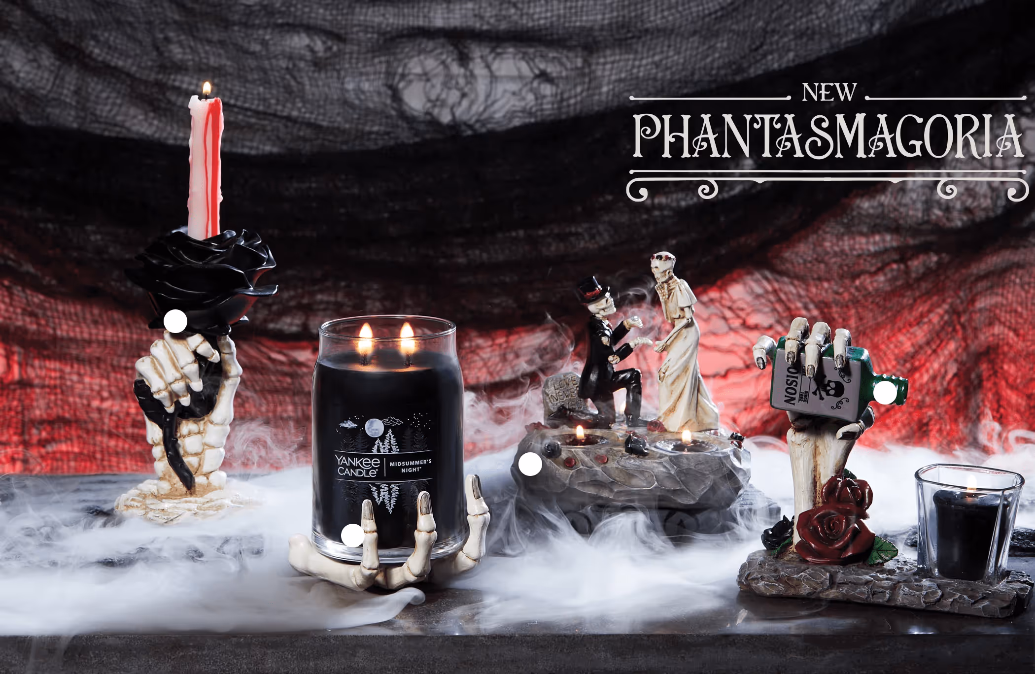 A scary Halloween candle holder collection