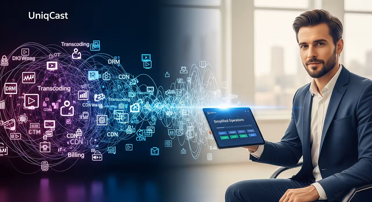 Infographic on selecting a cloud-based unified communications solution for efficient OTT service management and operations.