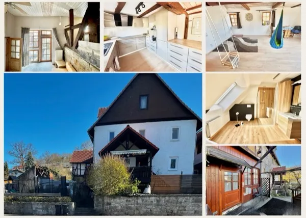 Naturnahes Fachwerk-Ensemble mit 4 Wohneinheiten in Edermuende-Holzhausen