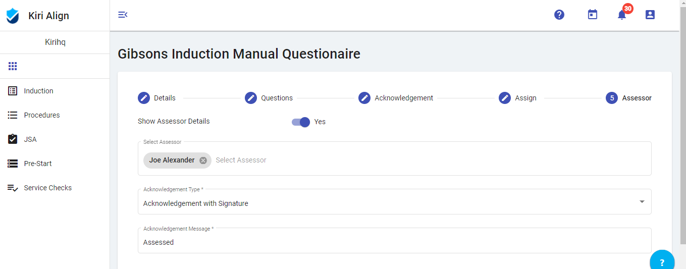 Safety Induction Process in HR - Kendra Align