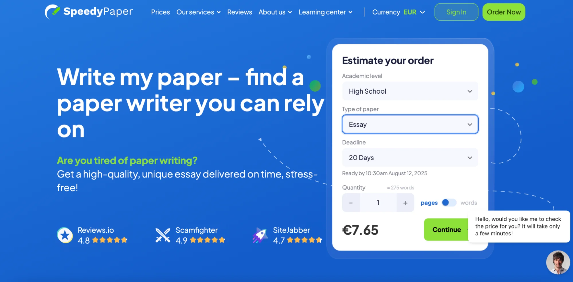 SpeedyPaper Resume Writing Service