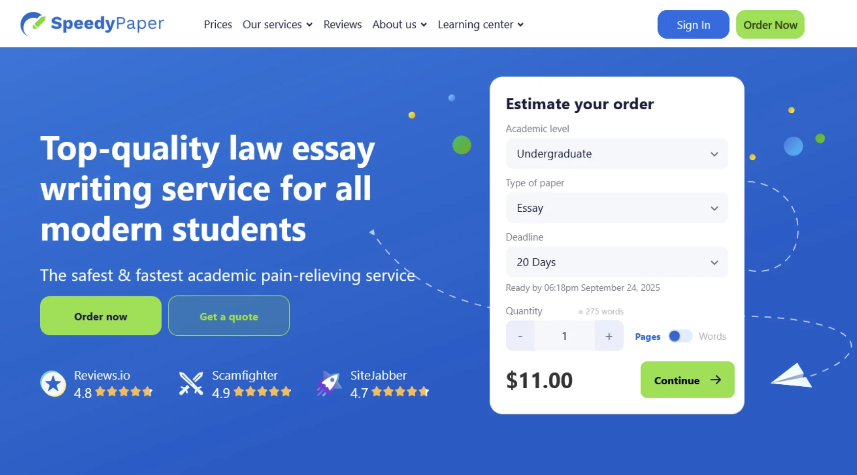 SpeedyPaper Law Essay Writing Service