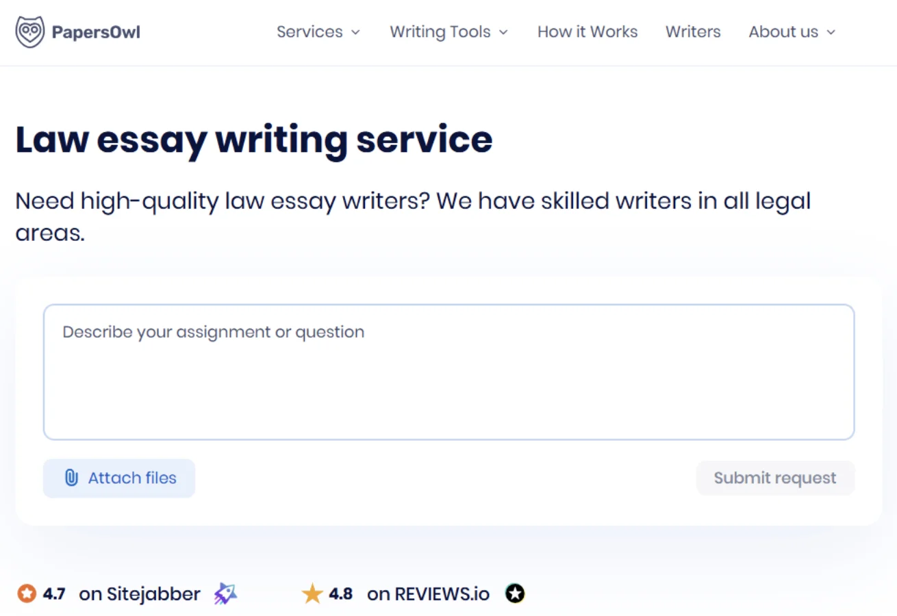PapersOwl Law Essay Writing Service