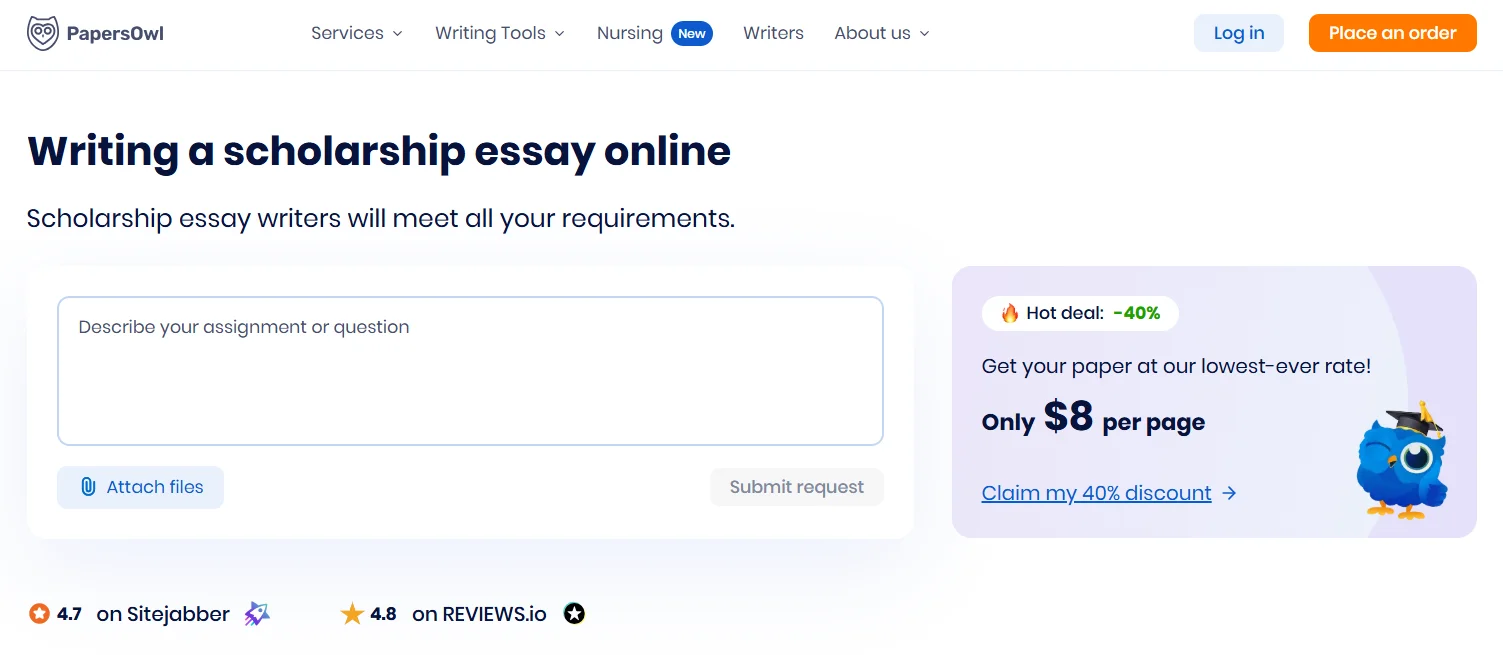 MasterPapers  Scholarship Essay Writing Service