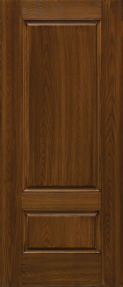6'8" Fiberglass 3/4 Lite 2 Panel Deep Oak Textured (OAK24)