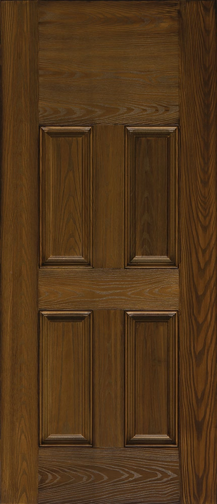 6'8" Fiberglass 4 Panel Blank Top Deep Oak Textured Panel (OAK40)