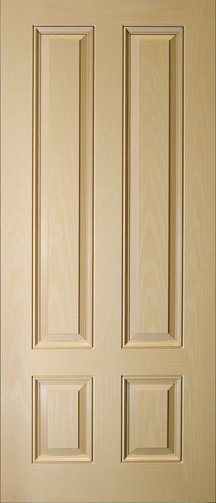 6'8" Fiberglass 3/4 Lite 4 Panel Oak Textured (WG49)