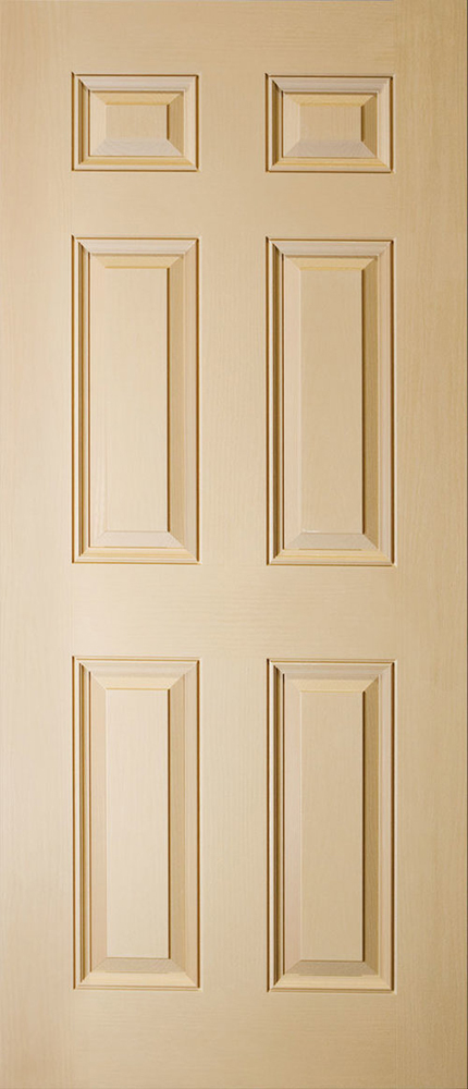 6'8" Fiberglass 6 Panel Oak Textured (WG68)