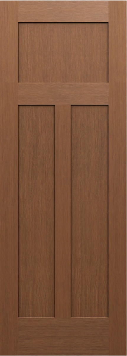 8'0" Fiberglass 3-Panel Craftsman Shaker (DRF3F80)