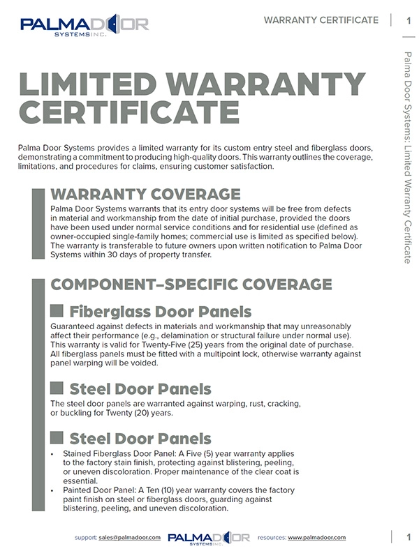 Limited Warranty Certificate
