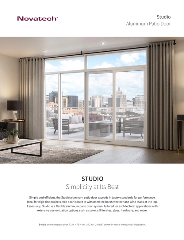 Studio Aluminum Patio Door