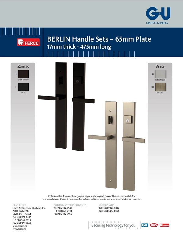 BERLIN Handle Sets