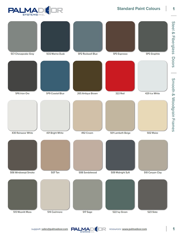 Standard Paint Colours
