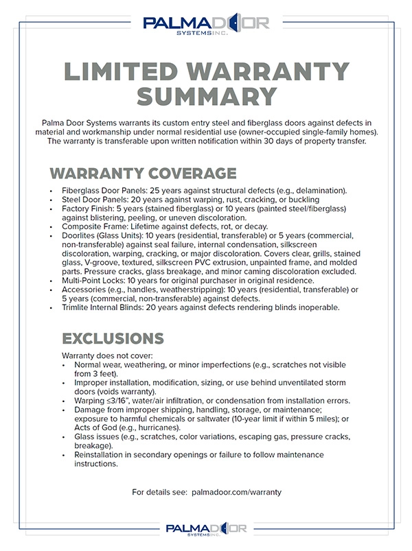 Limited Warranty Summary