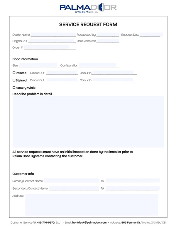 Service Request Form