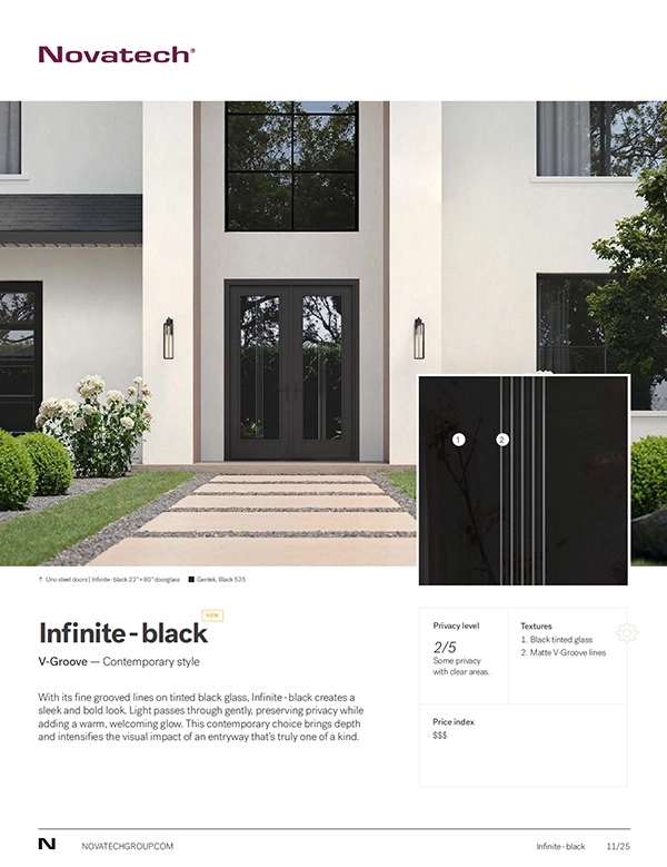 Infinite Black V-Groove Contemporary