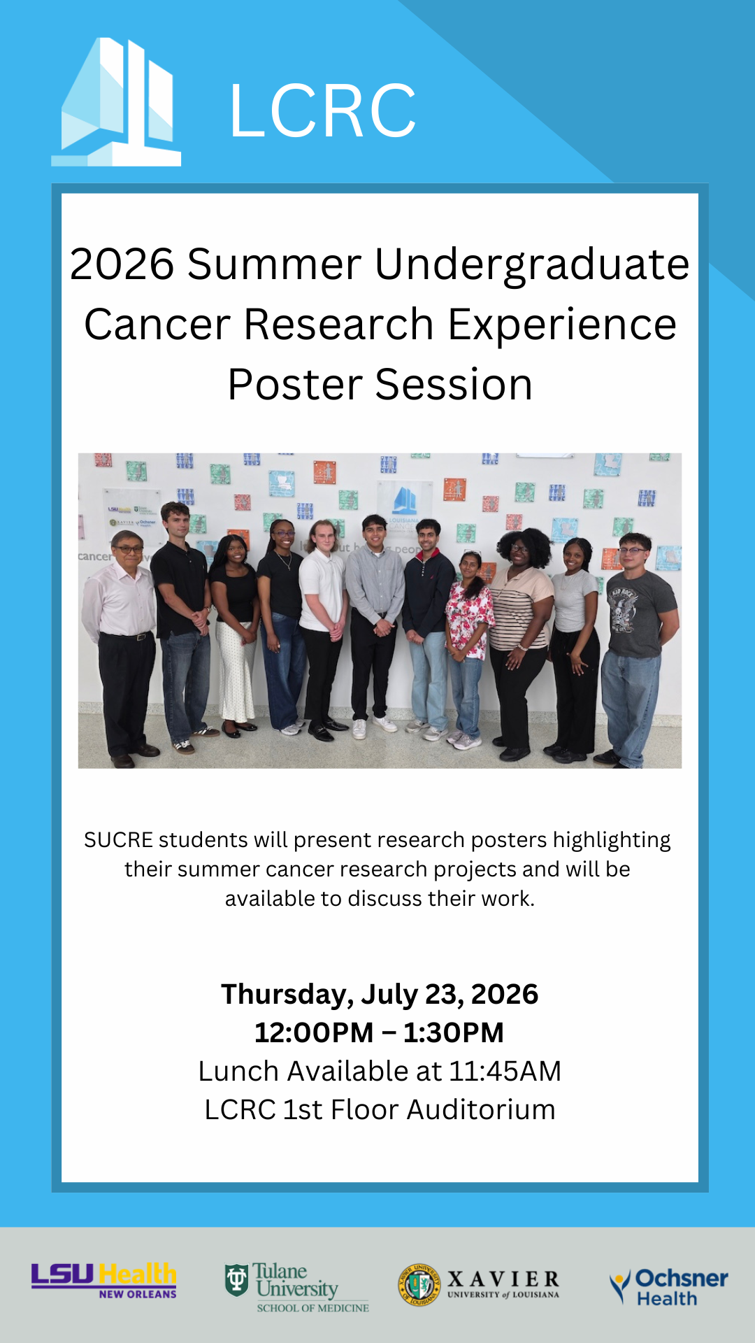 2026 SUCRE Poster Session