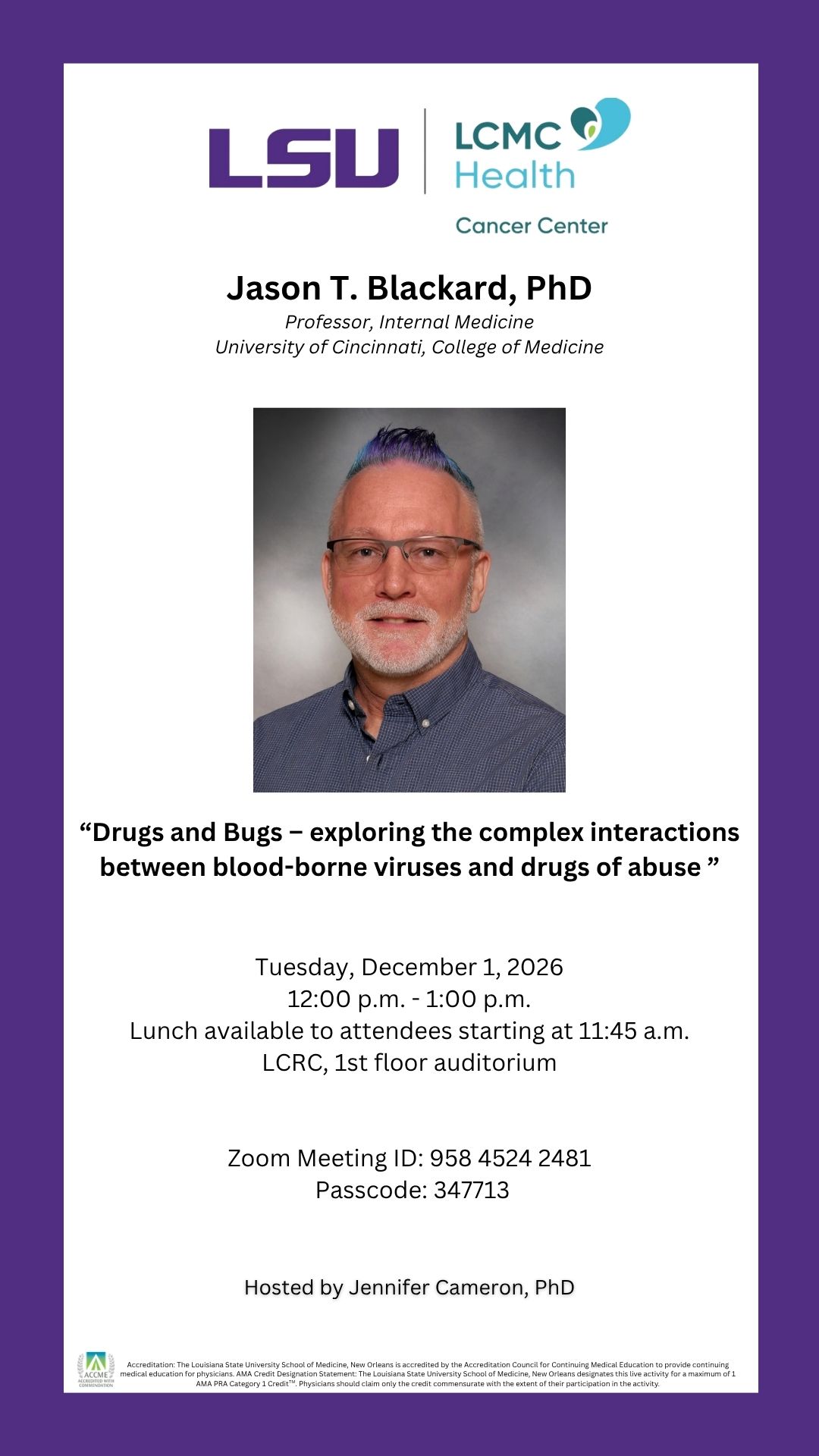 Seminar Speaker: Jason T. Blackard, PhD