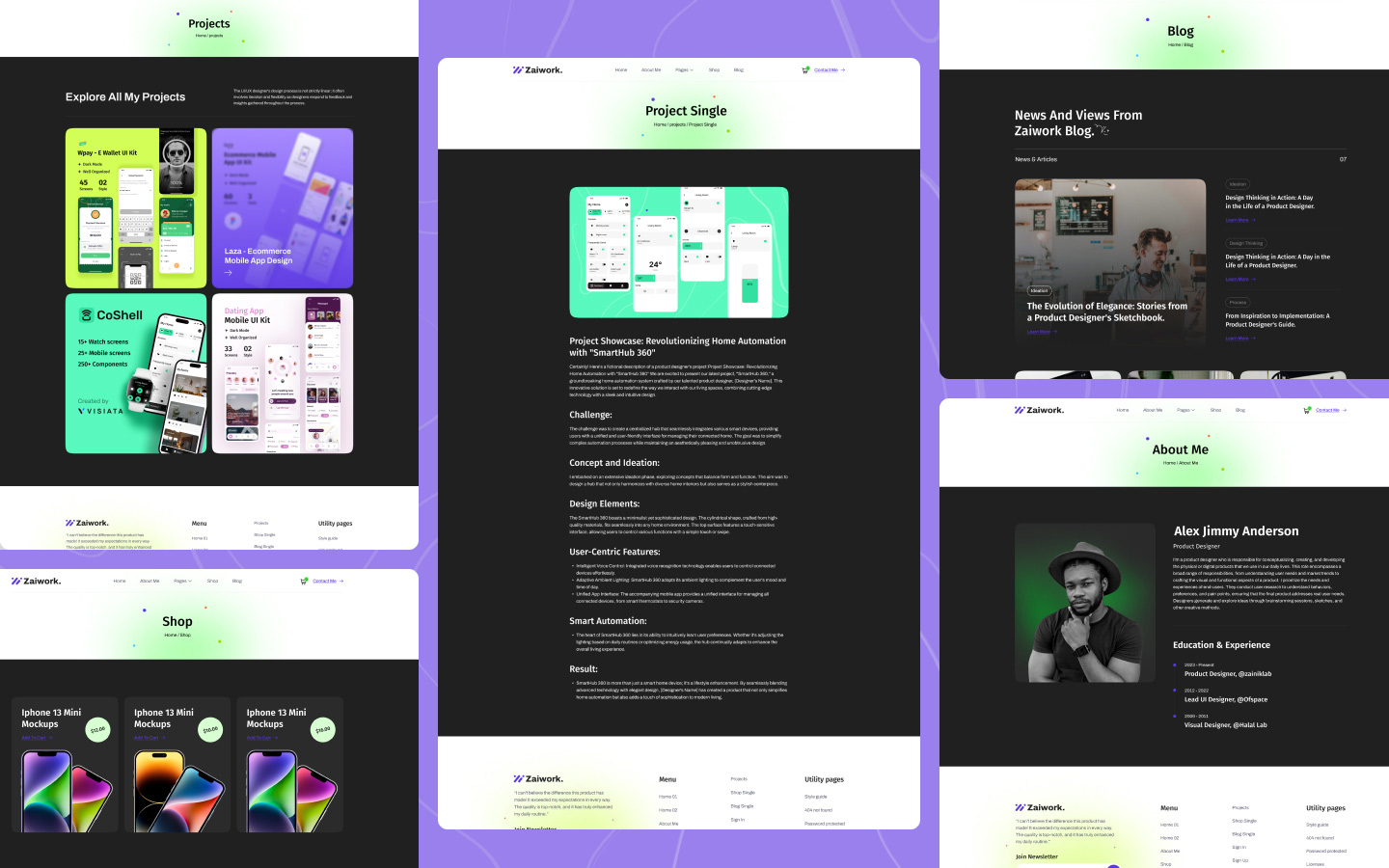 Zaiwork Website Page Template For Webflow