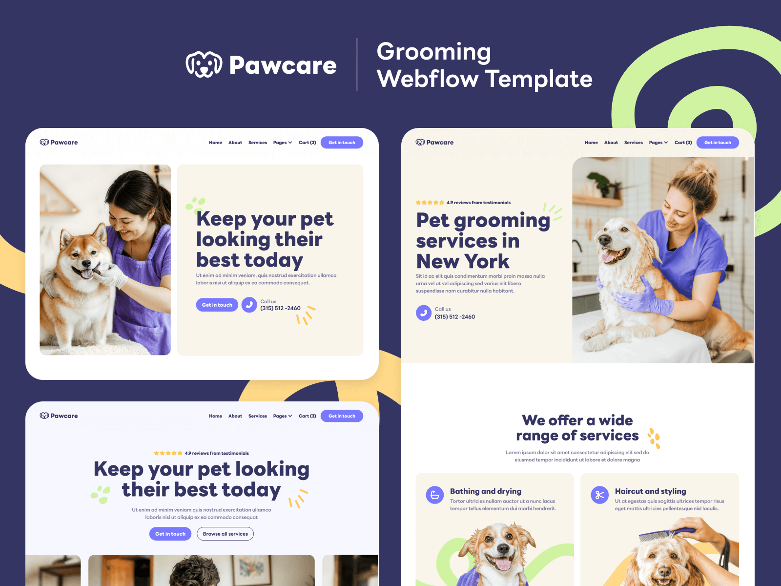 Grooming Webflow Template