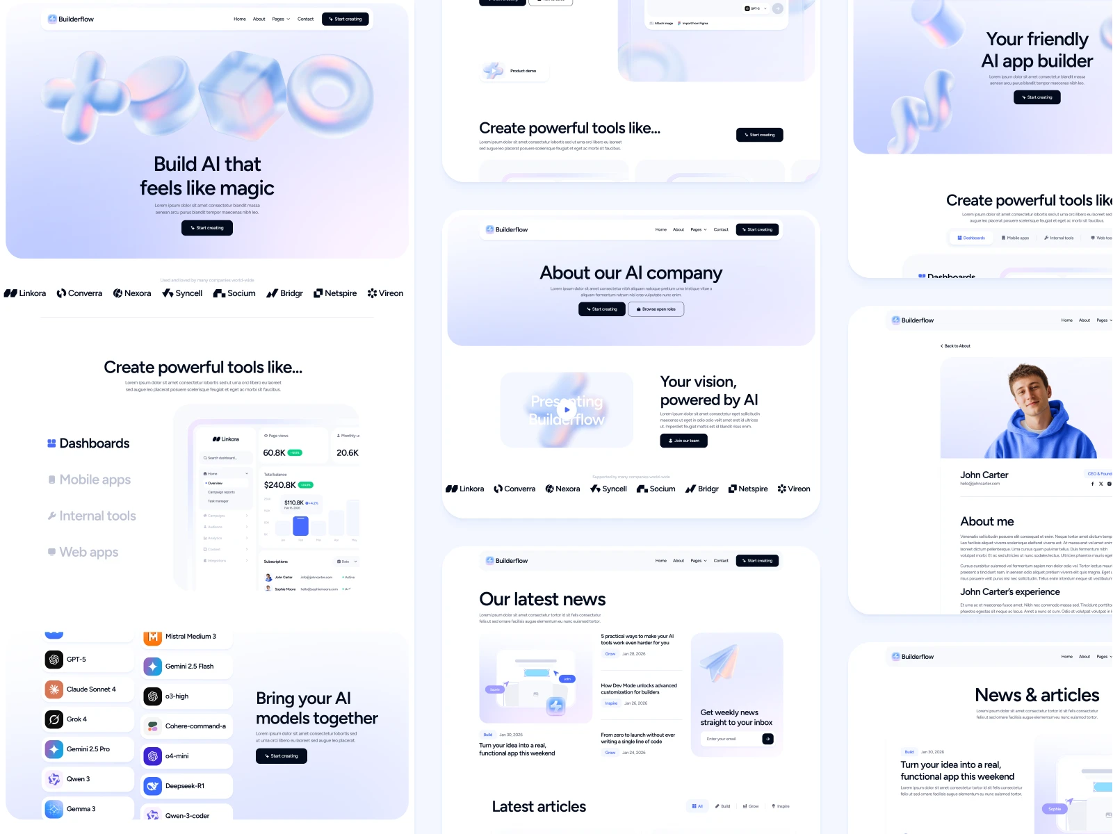 AI App Builder Webflow Theme